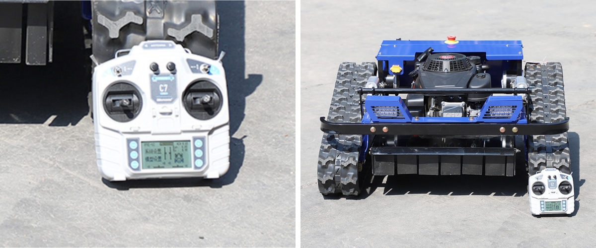 Tosaerba a controllo remoto per pendii